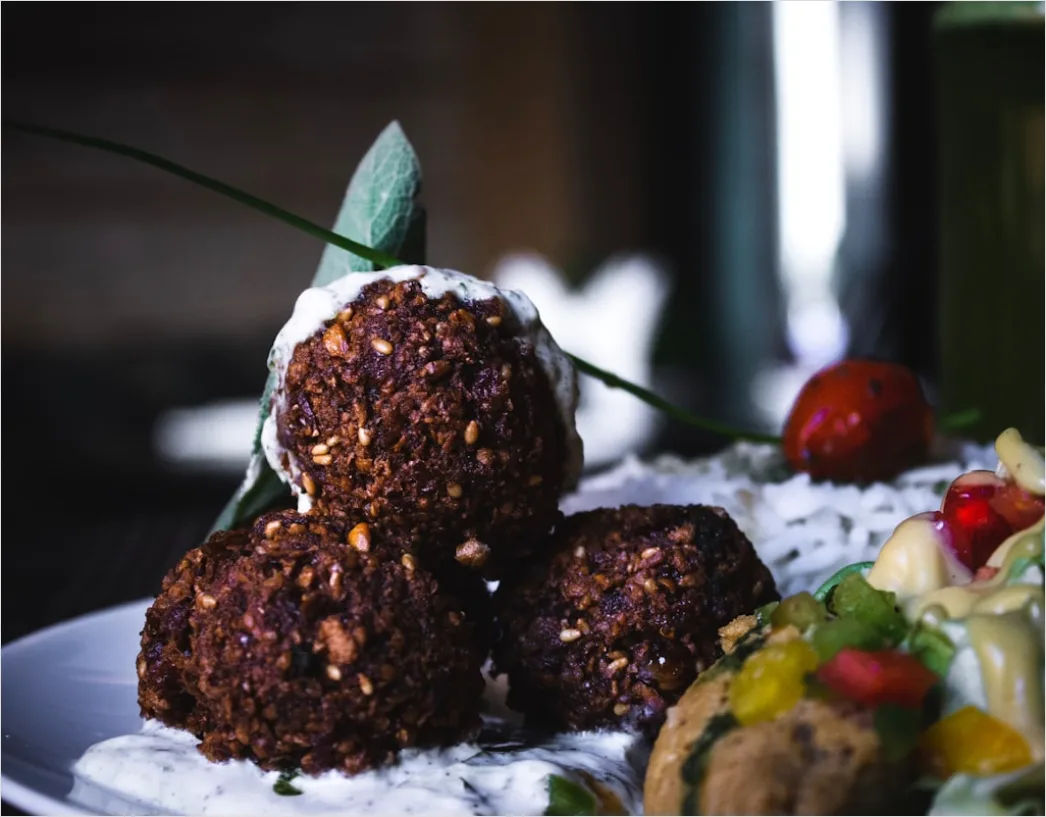 Detail Falafel Teller Hummus Nahaufnahme Number 6