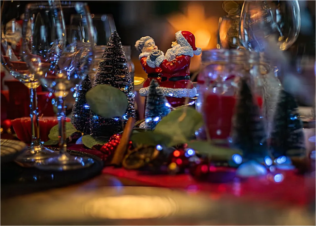 Detail Firmenfeier Weihnachten Mitarbeiter Tisch Number 17