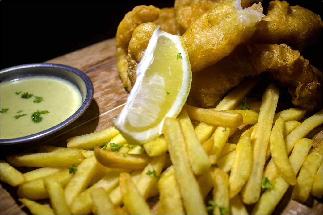 Detail Fisch Und Chips Nahaufnahme Rustikal Number 11