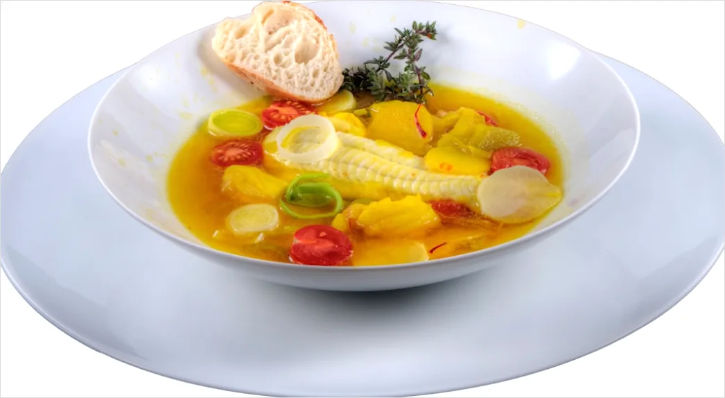 Detail Fischsuppe Teller Nahaufnahme Dampfend Number 2