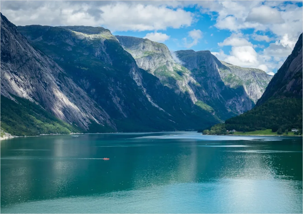 Detail Fjord Norwegen Dramatisch Wasser Berge Number 12
