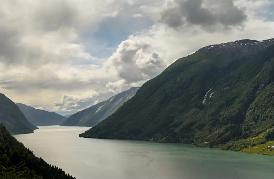 Detail Fjord Norwegen Dramatisch Wasser Berge Number 14