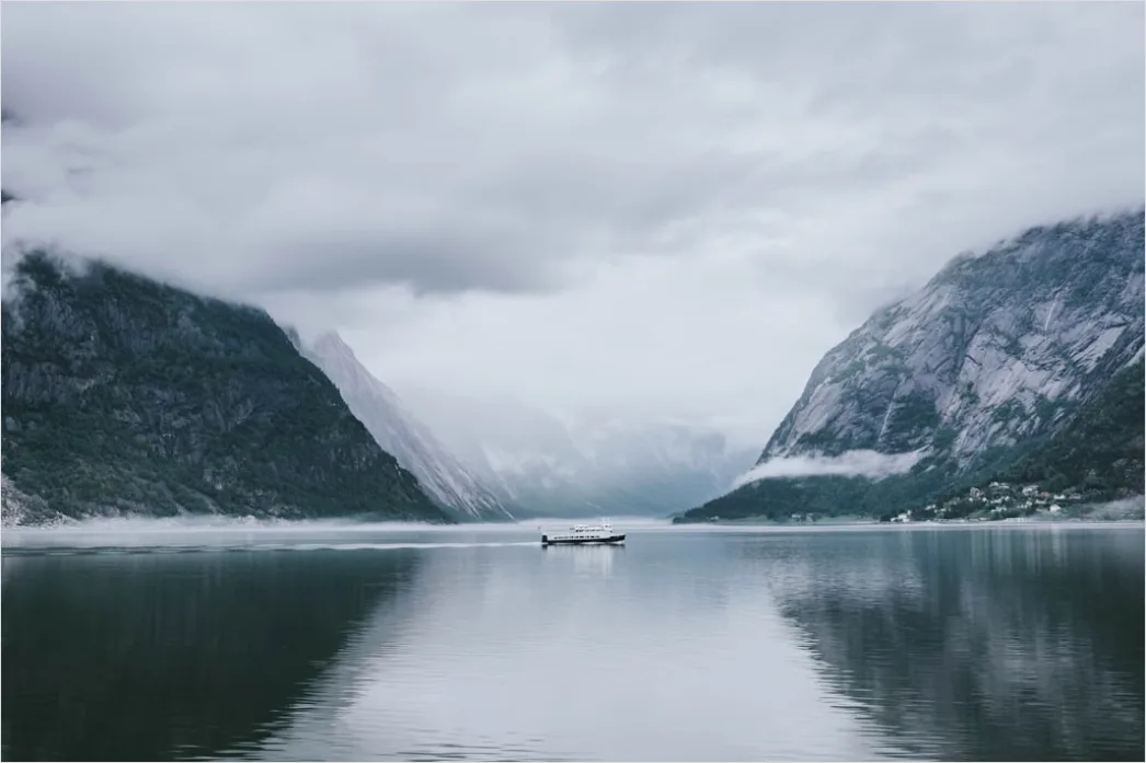 Detail Fjord Norwegen Dramatisch Wasser Berge Number 20
