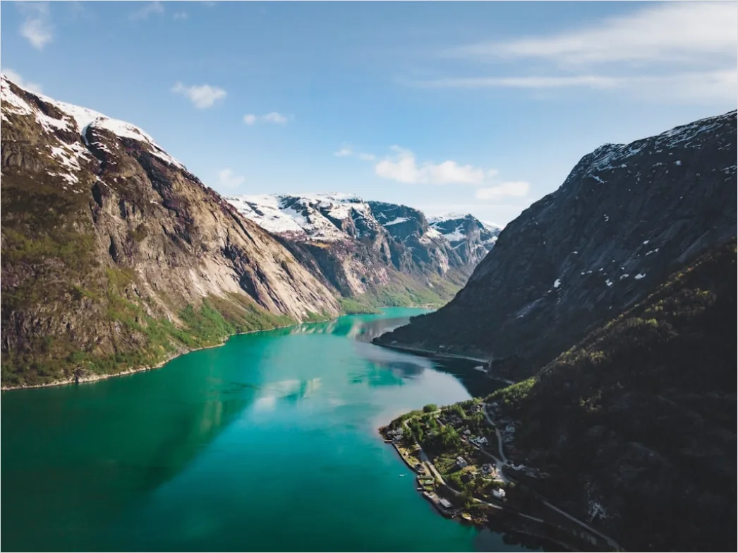 Detail Fjord Norwegen Dramatisch Wasser Berge Number 5