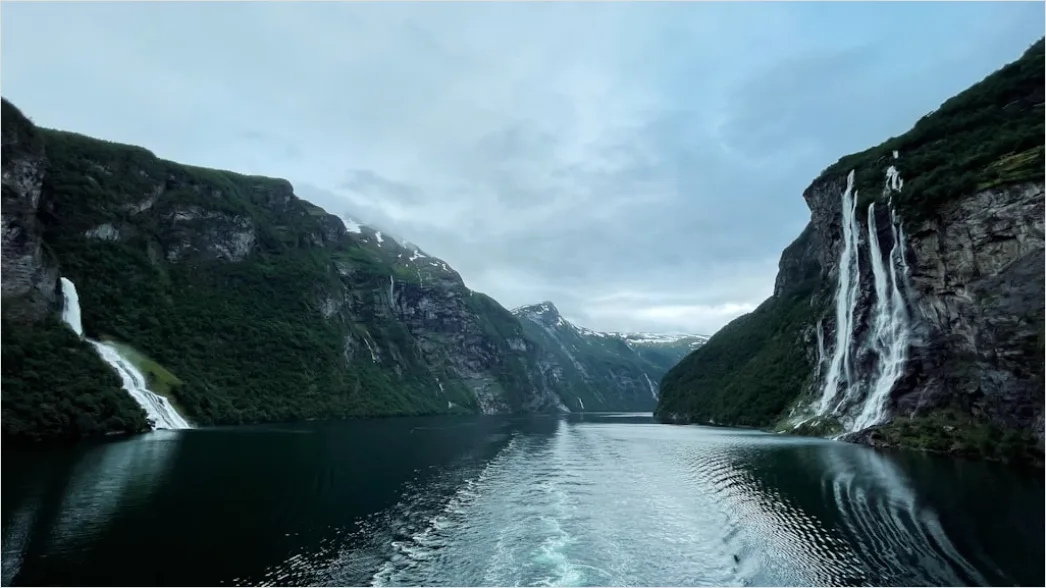 Detail Fjord Norwegen Dramatisch Wasser Berge Number 10