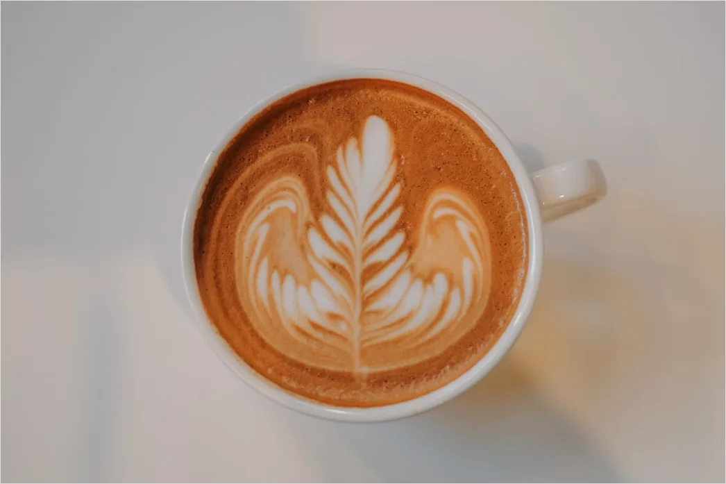 Detail Flat White Kaffee Nahaufnahme ästhetisch Number 18