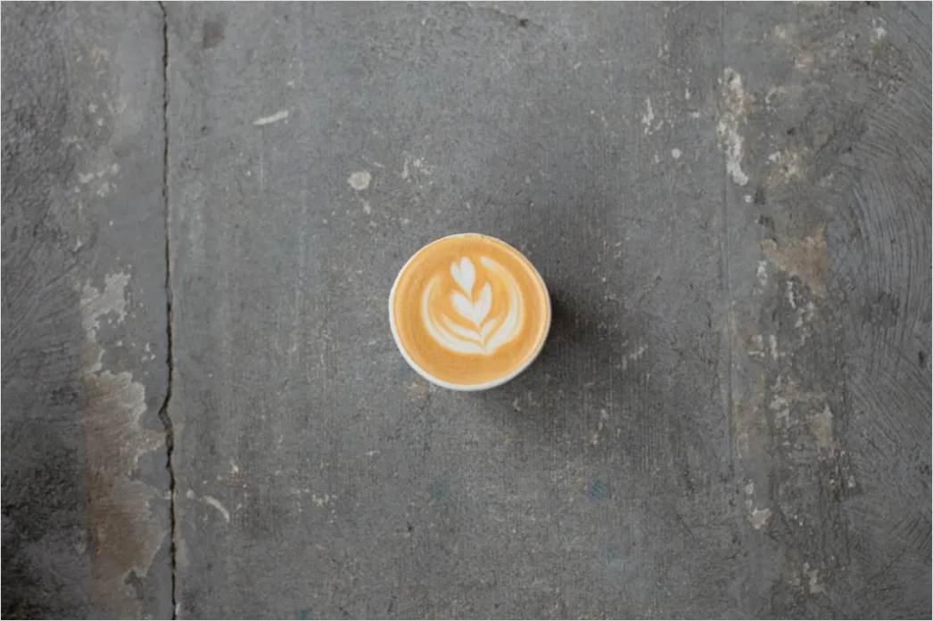 Detail Flat White Kaffee Nahaufnahme ästhetisch Number 20