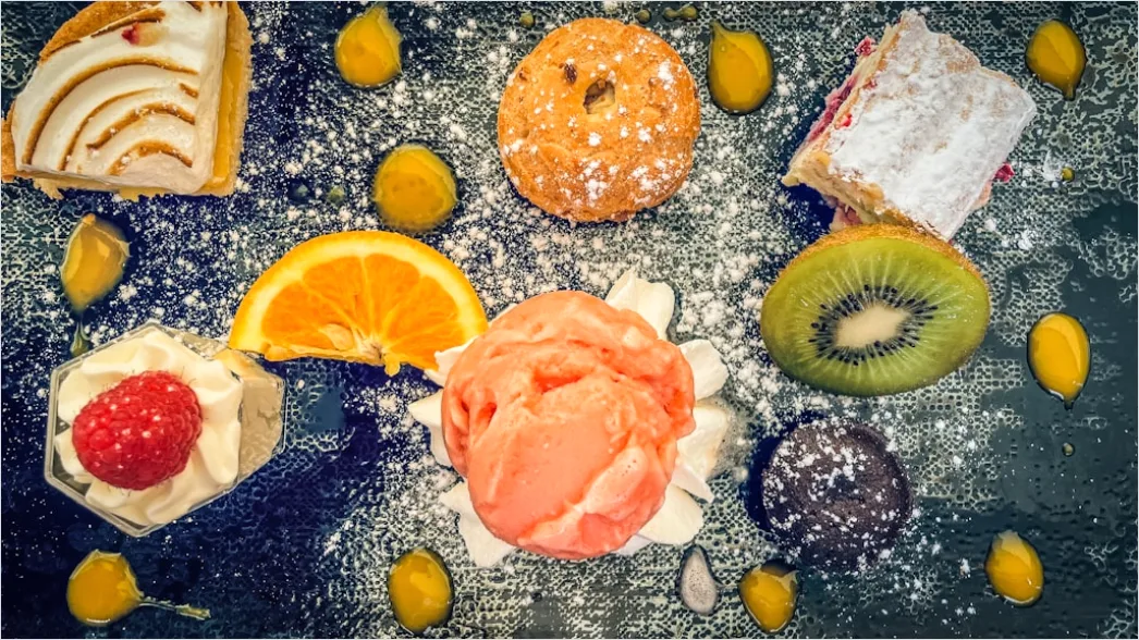 Food Flatlay Dessert Pastell Farben Draufsicht 4fbc