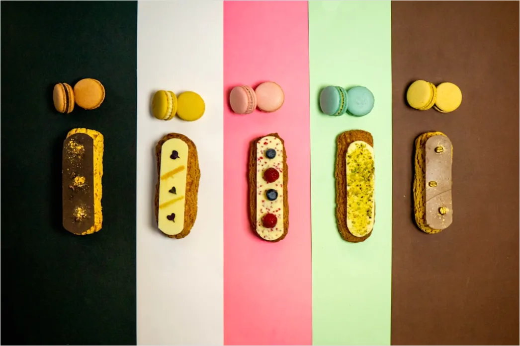 Detail Food Flatlay Dessert Pastell Farben Draufsicht Number 3