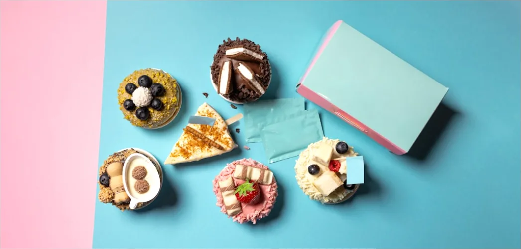 Detail Food Flatlay Dessert Pastell Farben Draufsicht Number 4