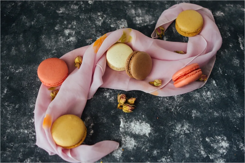 Detail Food Flatlay Dessert Pastell Farben Draufsicht Number 8