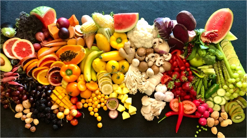 Detail Food Flatlay Gesund Obst Gemüse Bunt Number 5