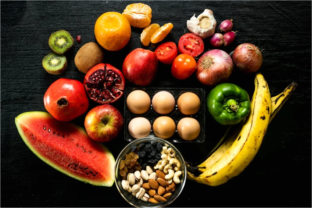 Detail Food Flatlay Gesund Obst Gemüse Bunt Number 8
