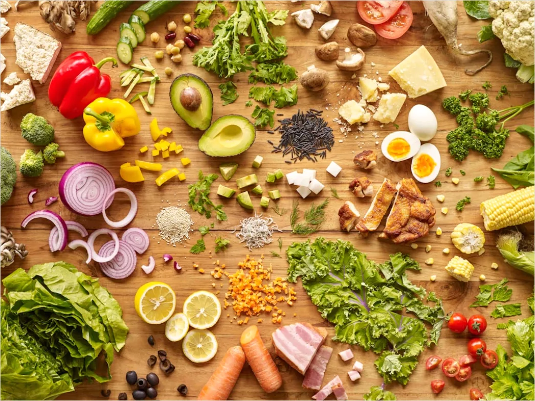 Detail Food Flatlay Gesund Obst Gemüse Bunt Number 10