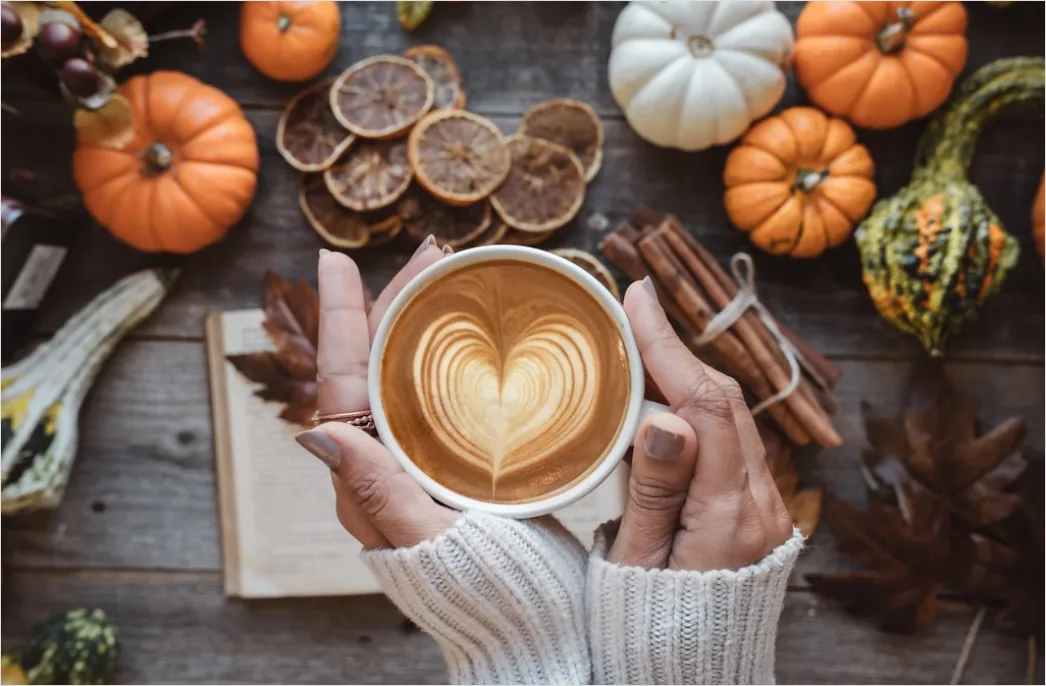 Detail Food Flatlay Kaffee Buch Herbst Stimmung Number 2