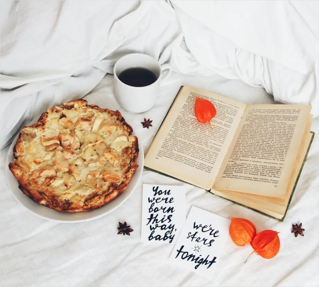 Detail Food Flatlay Kaffee Buch Herbst Stimmung Number 12