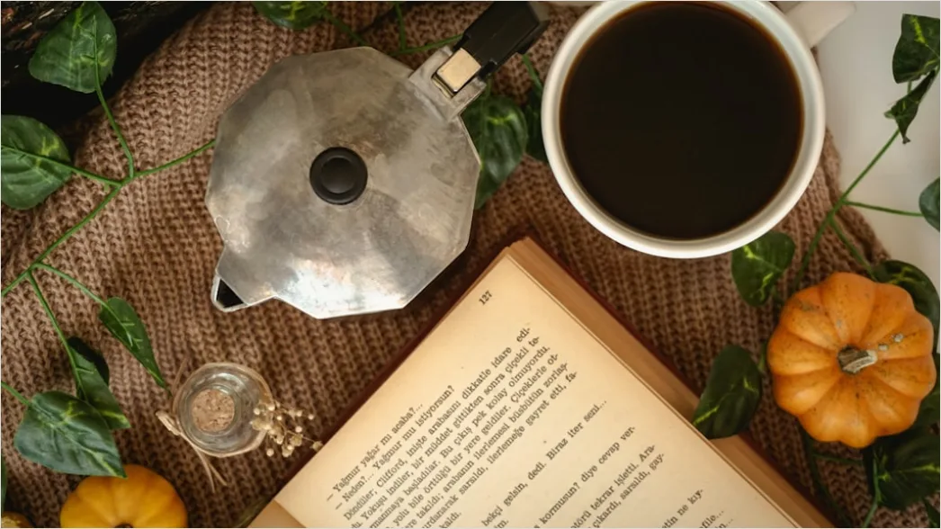 Detail Food Flatlay Kaffee Buch Herbst Stimmung Number 13
