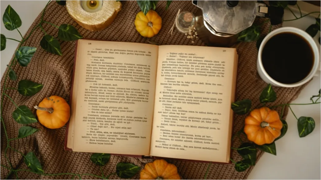 Detail Food Flatlay Kaffee Buch Herbst Stimmung Number 14