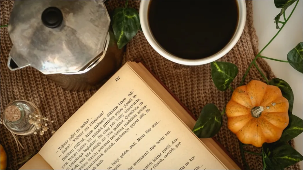 Detail Food Flatlay Kaffee Buch Herbst Stimmung Number 16