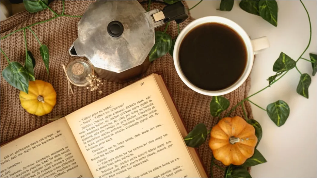 Detail Food Flatlay Kaffee Buch Herbst Stimmung Number 18