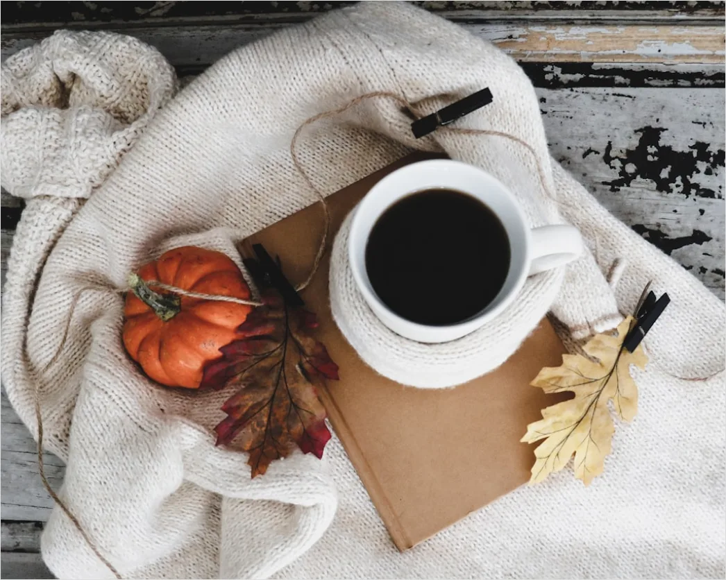 Detail Food Flatlay Kaffee Buch Herbst Stimmung Number 5