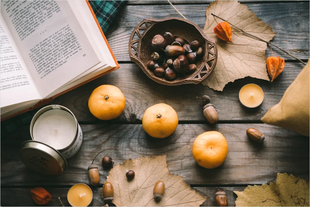 Detail Food Flatlay Kaffee Buch Herbst Stimmung Number 9