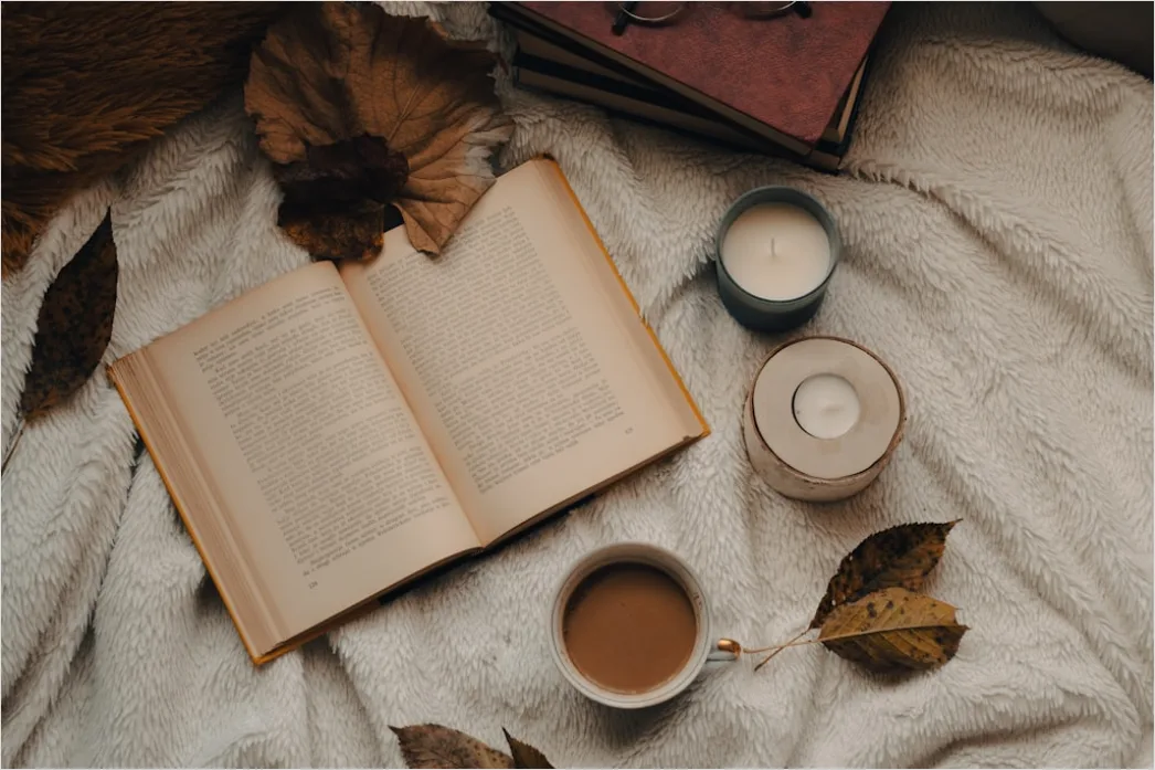 Detail Food Flatlay Kaffee Buch Herbst Stimmung Number 10