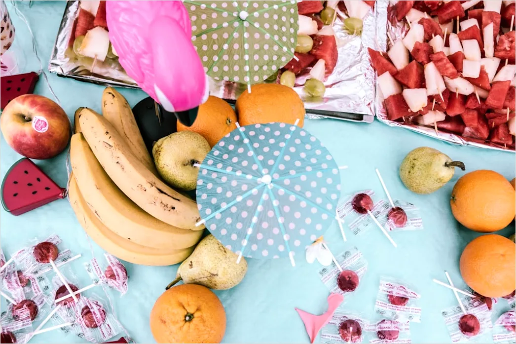 Detail Food Flatlay Sommer Obst Bunt Draufsicht Number 2