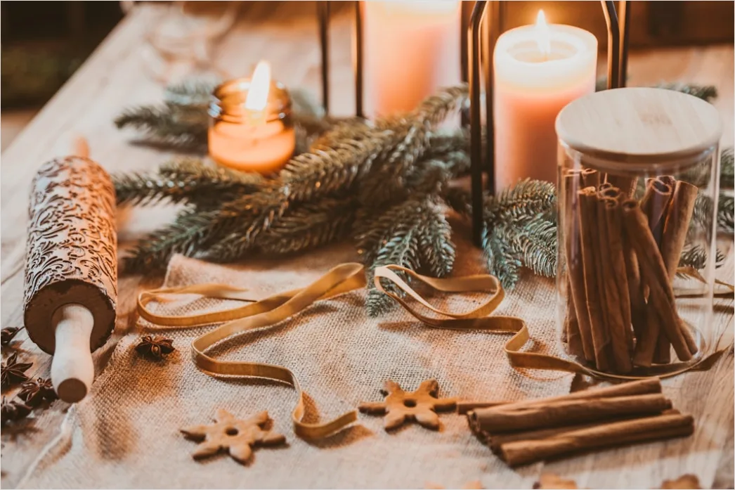 Detail Food Flatlay Weihnachten Gewürze Rustikal Number 10
