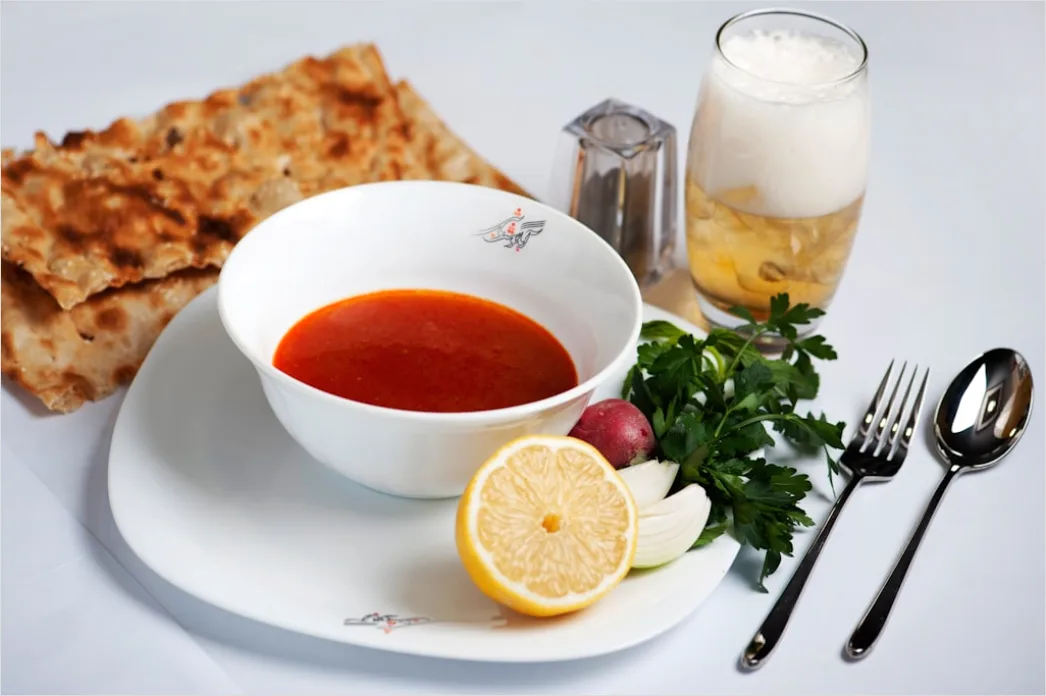 Detail Gazpacho Suppe Teller Nahaufnahme Kalt Number 7