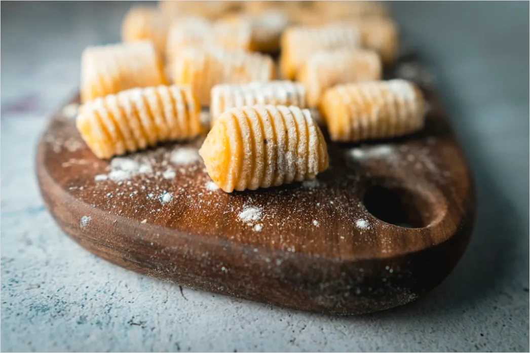 Detail Gnocchi Teller Soße Nahaufnahme Rustikal Number 16