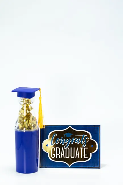 Graduierung Dekoration Gold Blau Feier 2307