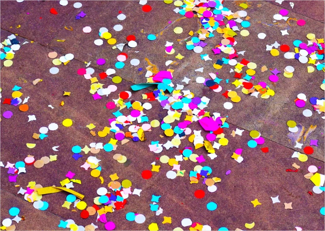 Detail Graduierung Konfetti Moment Bühne Feier Number 9