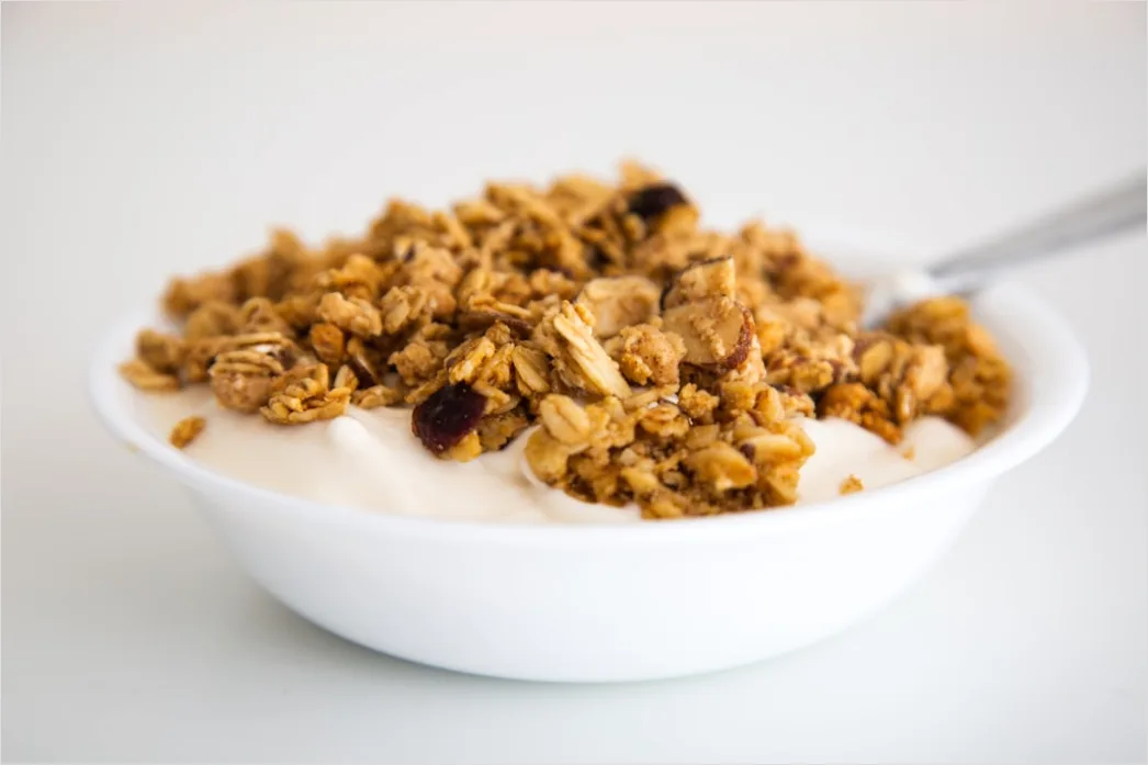 Granola Joghurt Beeren Schuessel Nahaufnahme 502c