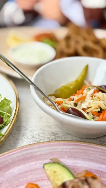 Detail Griechischer Salat Teller Nahaufnahme Bunt Number 4