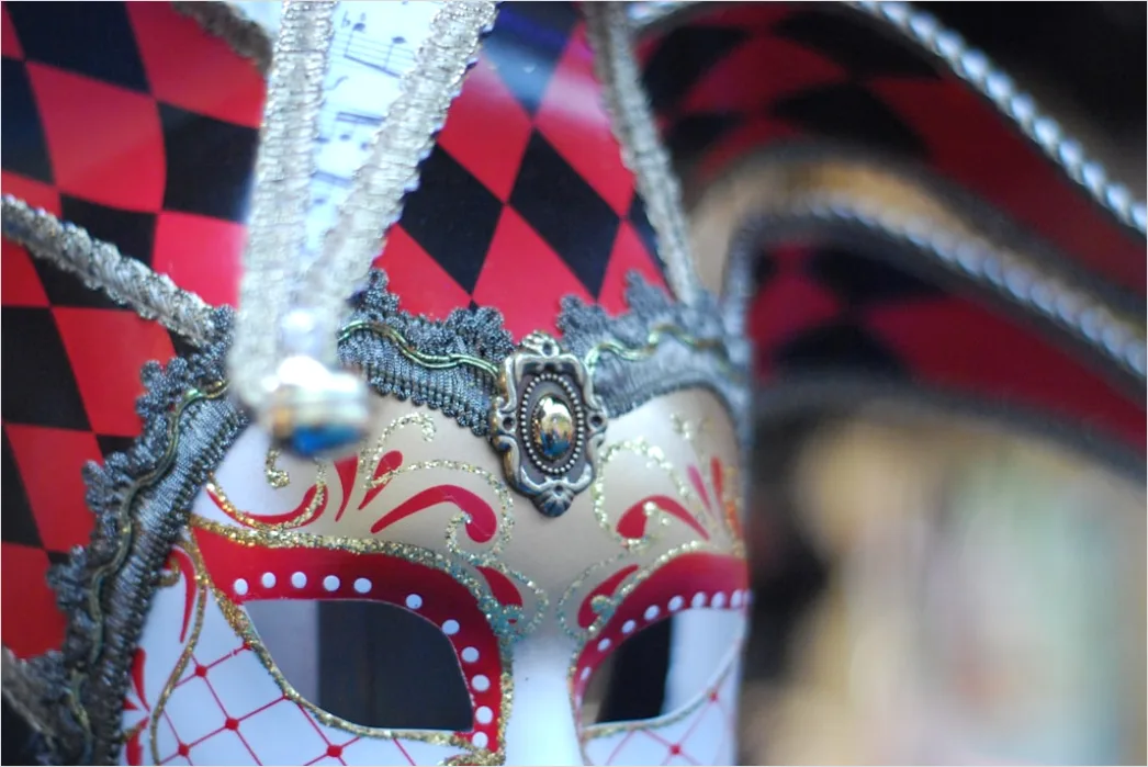 Karneval Hut Maske Nahaufnahme Detail 0075