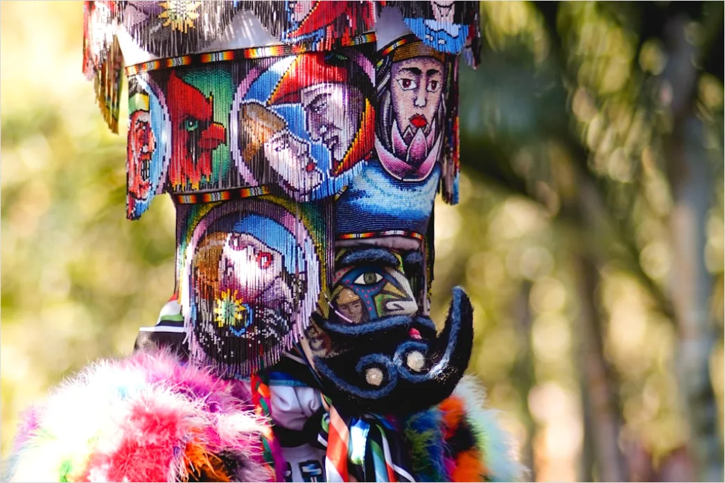 Detail Karneval Hut Maske Nahaufnahme Detail Number 13