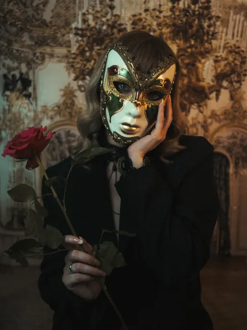 Detail Karneval Maske Venedig Elegant Portrait Number 20