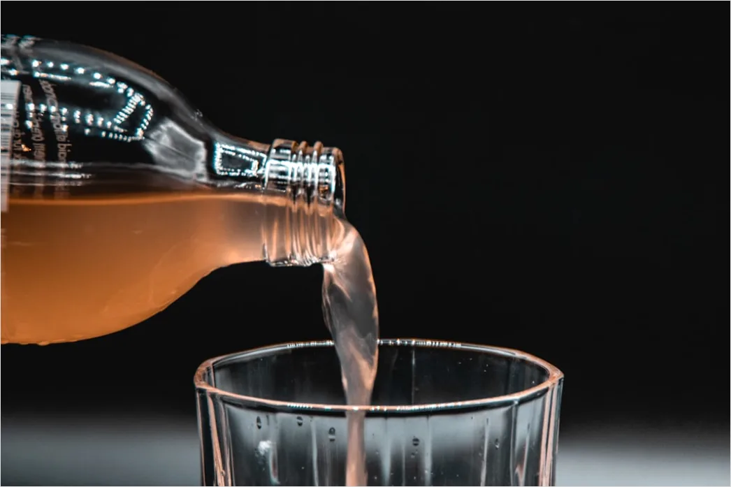 Detail Kombucha Flasche Glas Nahaufnahme Trendy Number 3