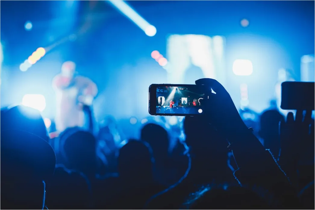Detail Konzert Selfie Publikum Bühne Hintergrund Number 12