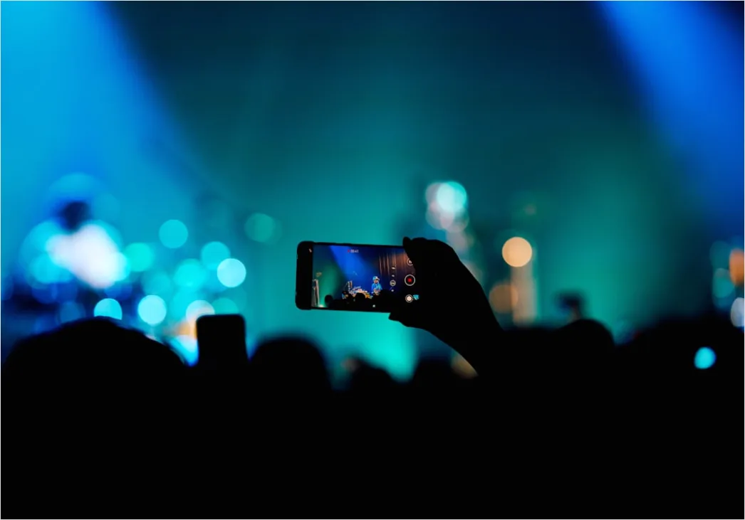 Detail Konzert Selfie Publikum Bühne Hintergrund Number 13