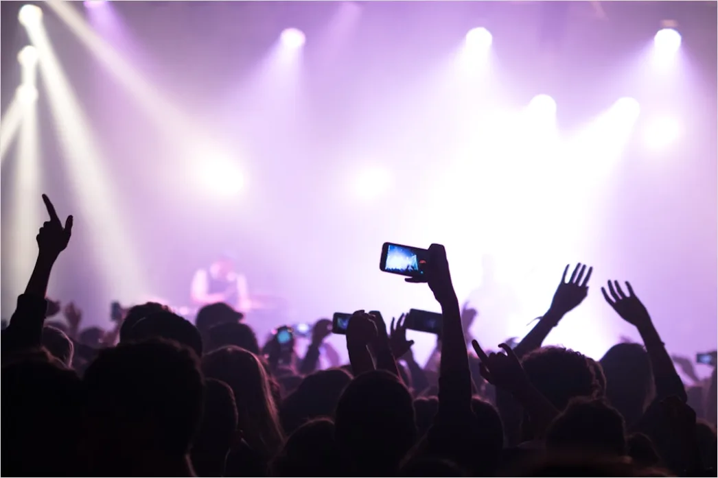 Detail Konzert Selfie Publikum Bühne Hintergrund Number 5