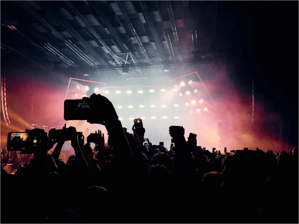 Detail Konzert Selfie Publikum Bühne Hintergrund Number 6