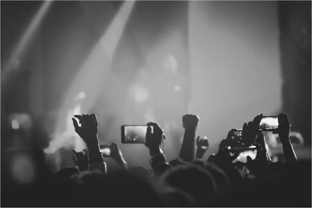 Detail Konzert Selfie Publikum Bühne Hintergrund Number 7