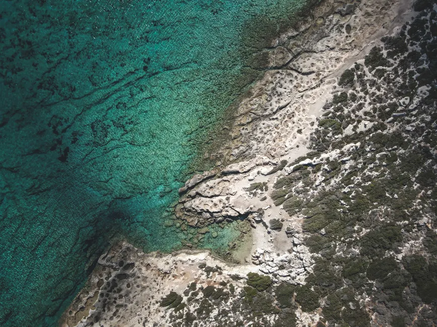 Detail Küste Luftaufnahme Türkises Wasser Number 11