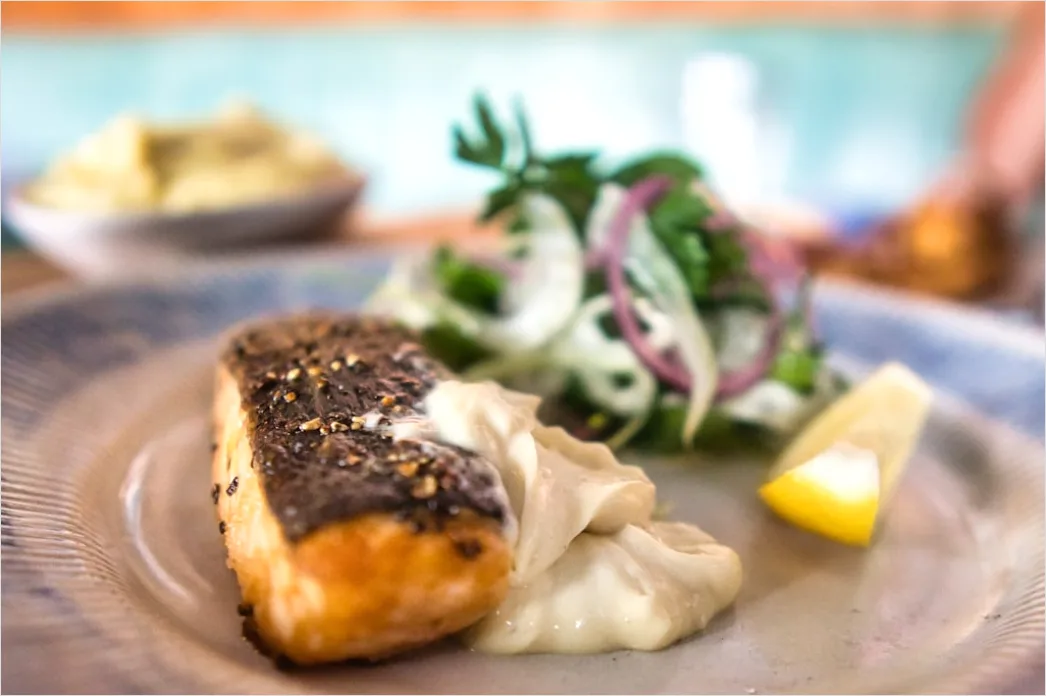 Detail Lachs Filet Teller Nahaufnahme Elegant Number 12