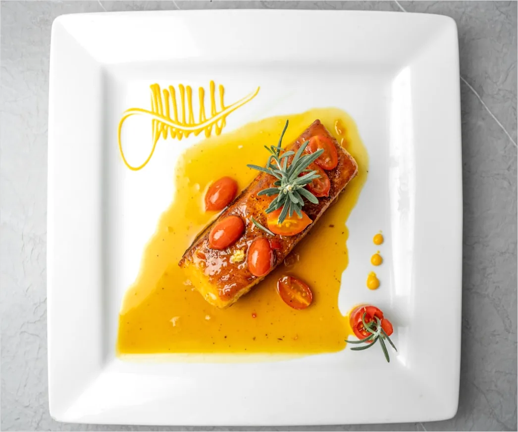 Detail Lachs Filet Teller Nahaufnahme Elegant Number 17