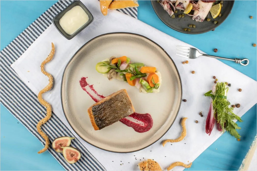 Detail Lachs Filet Teller Nahaufnahme Elegant Number 4