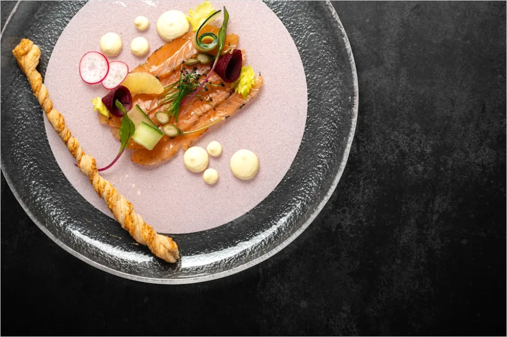Detail Lachs Filet Teller Nahaufnahme Elegant Number 5