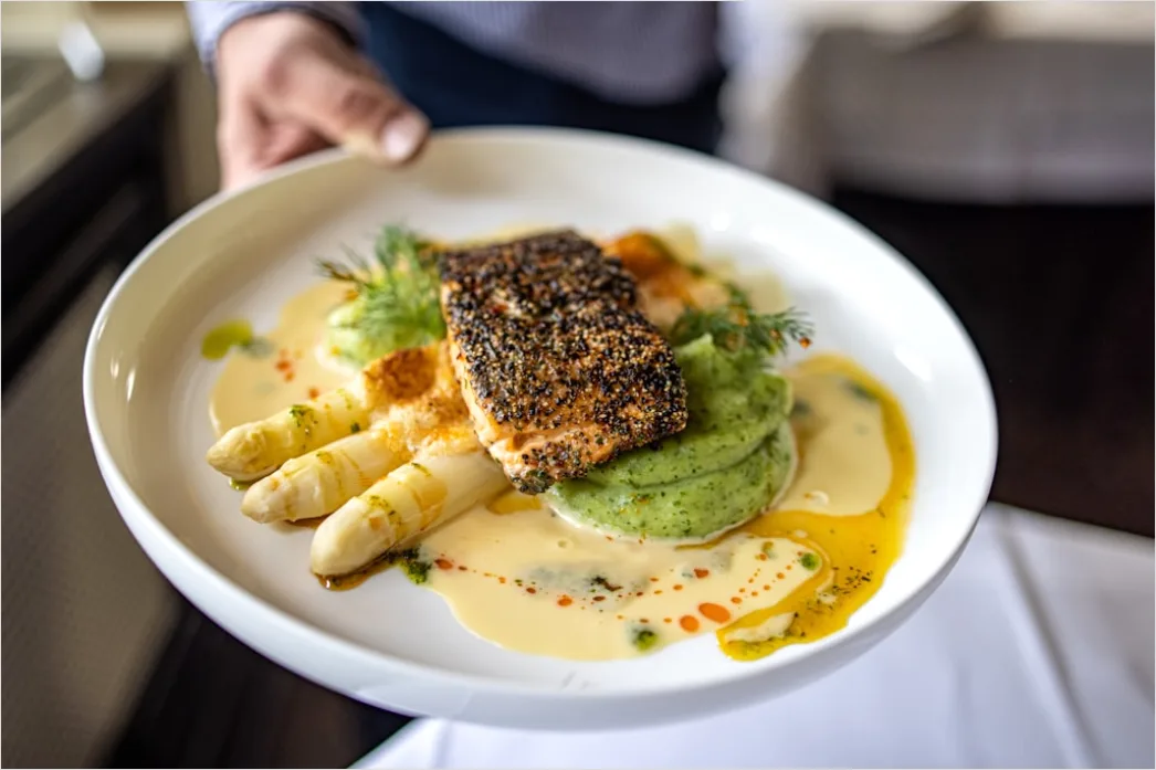Detail Lachs Filet Teller Nahaufnahme Elegant Number 7